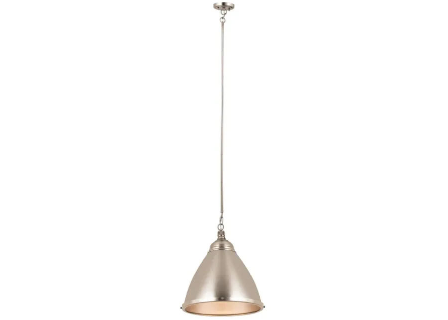 Katelyn 15" Wide 1-Light Pendant - Brushed Steel