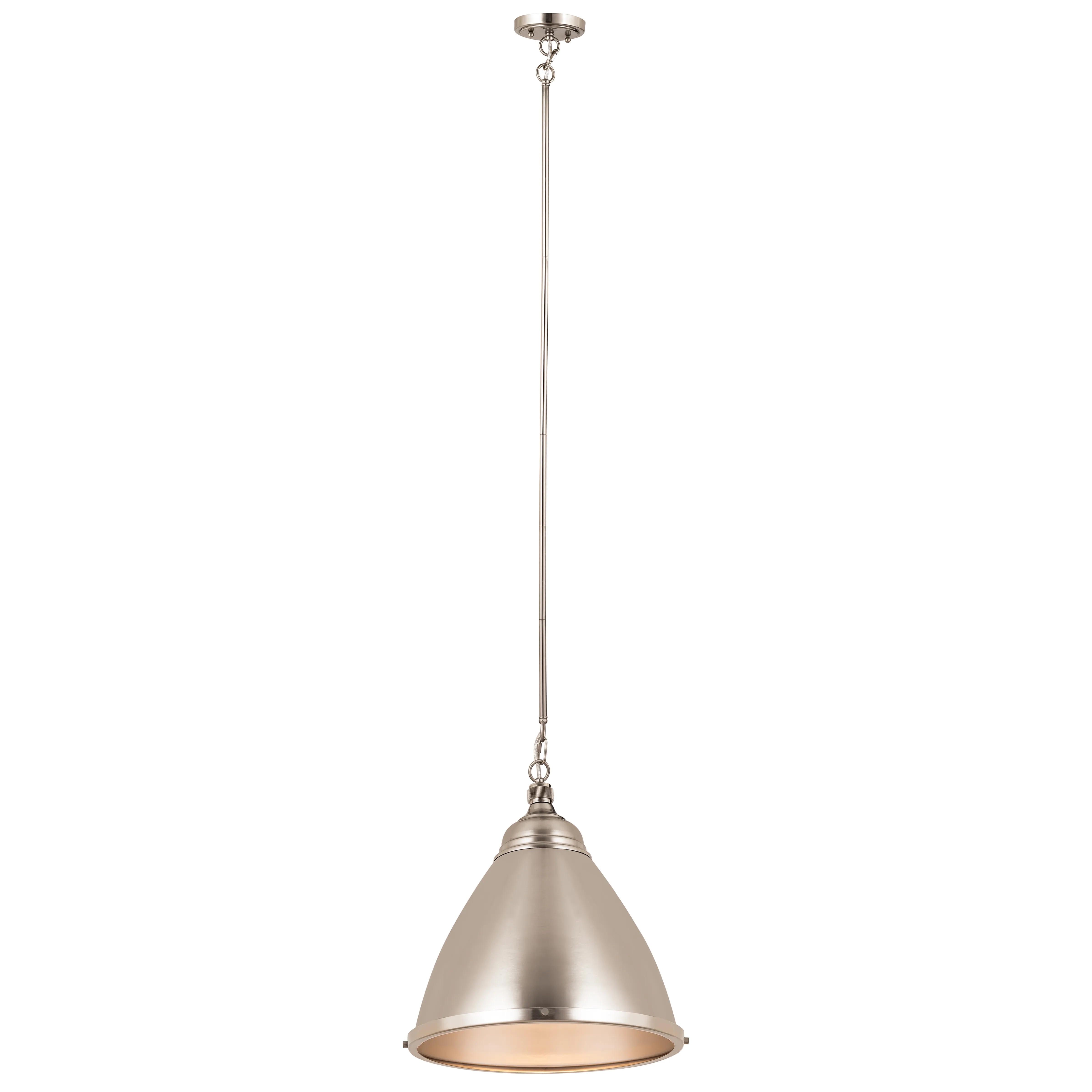 Katelyn 15" Wide 1-Light Pendant - Brushed Steel