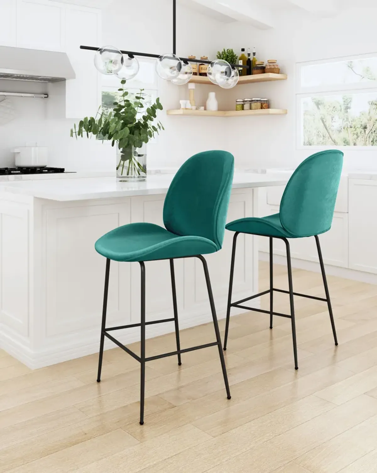 Miles Counter Stool Green