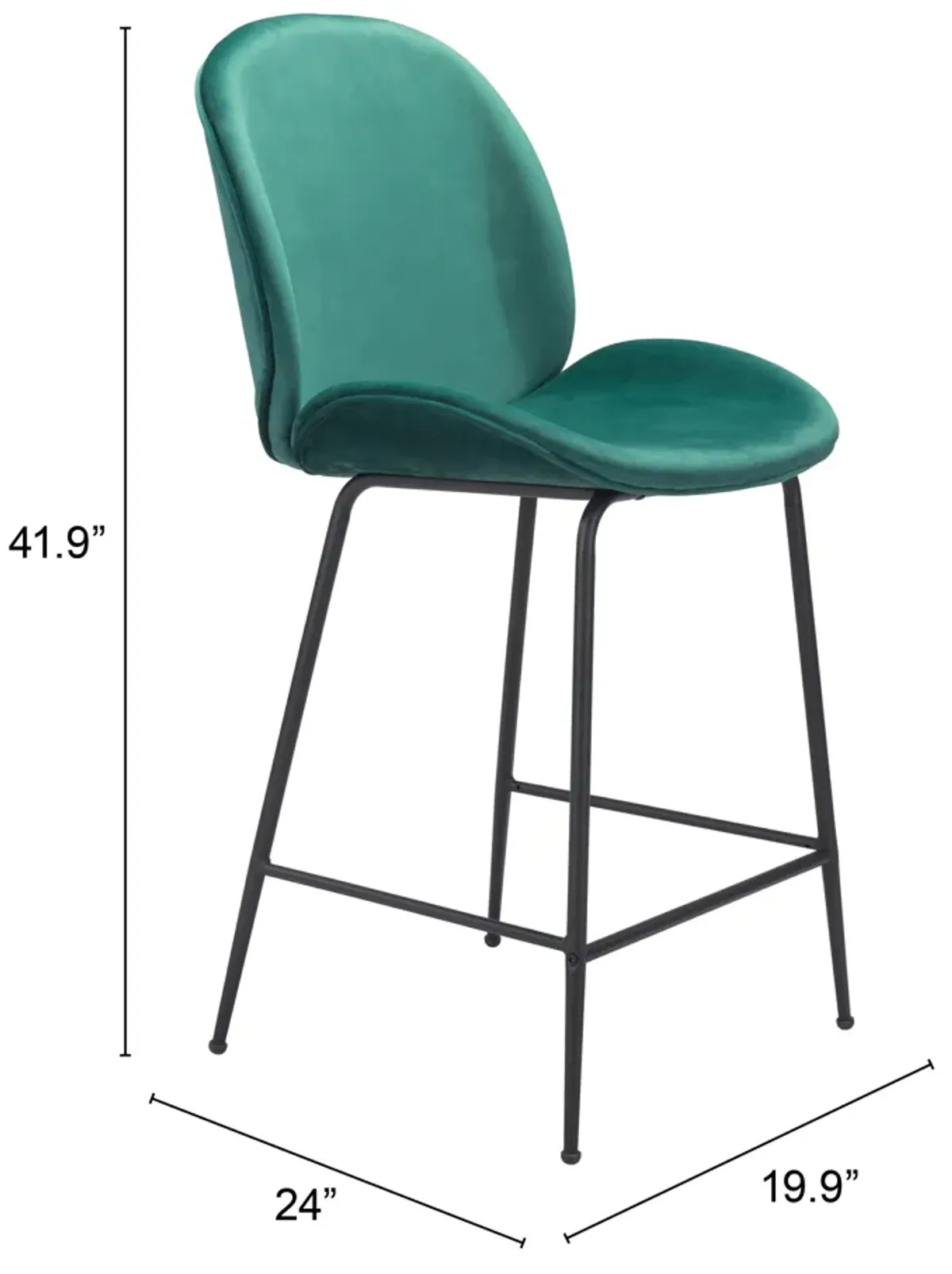 Miles Counter Stool Green