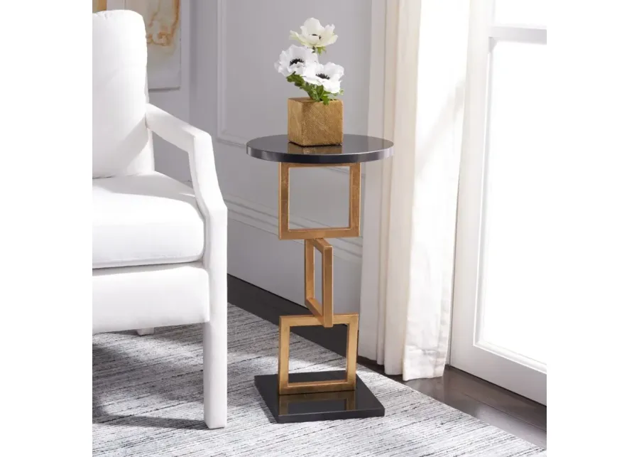 CASSIDY GOLD LEAF ACCENT TABLE