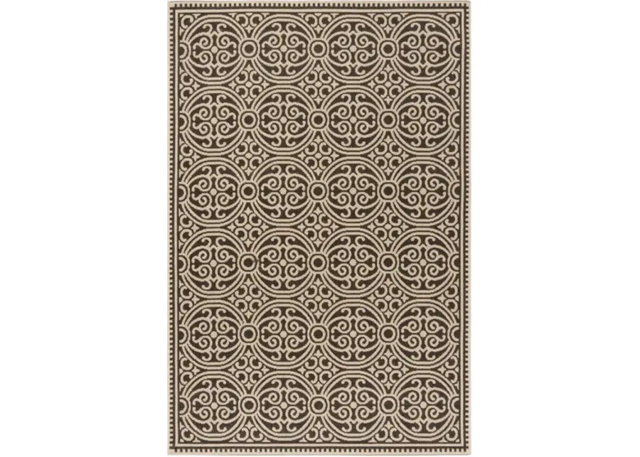 LINDEN 134 Collection LND134U-4 Creme / Brown 4' X 6'