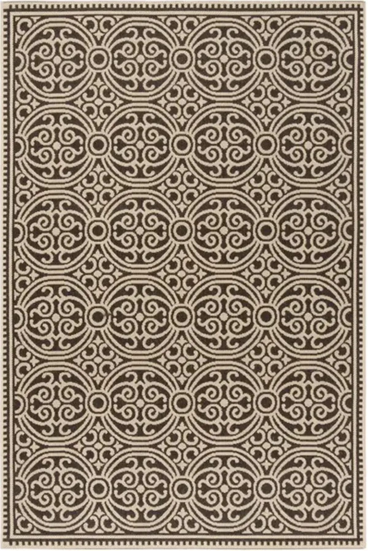 LINDEN 134 Collection LND134U-4 Creme / Brown 4' X 6'