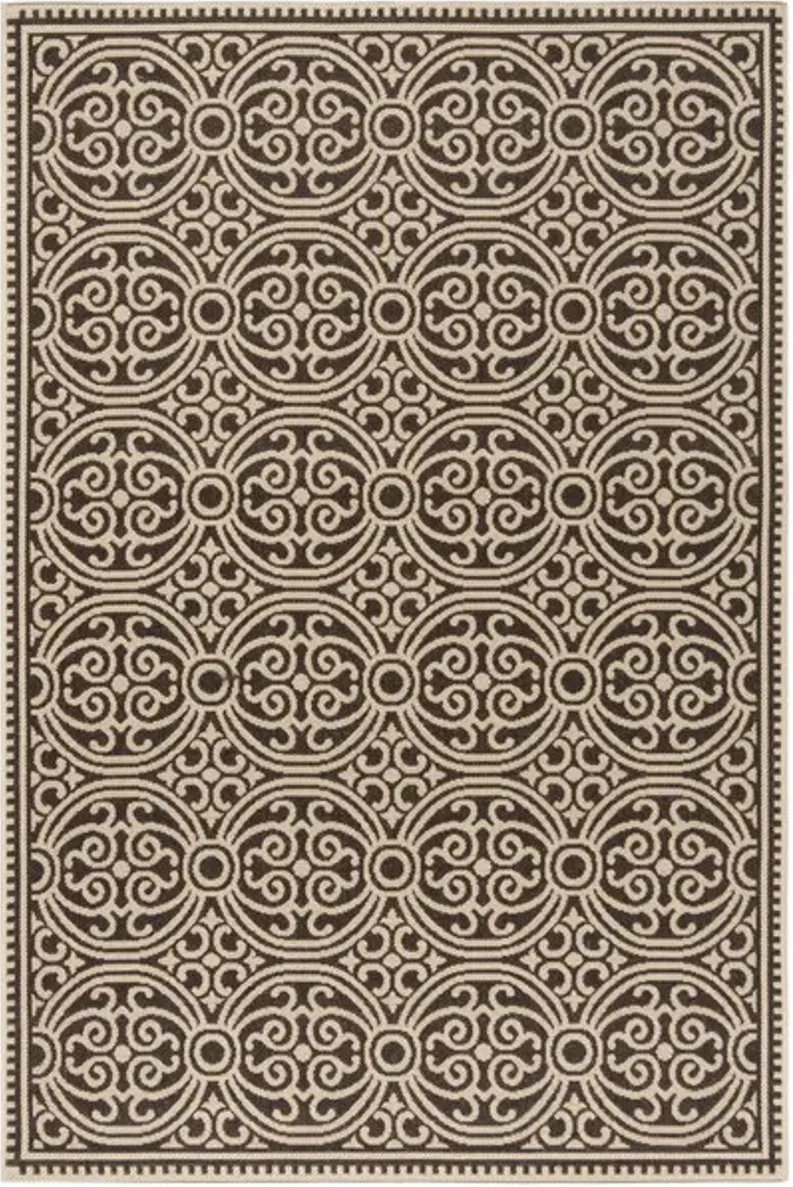 LINDEN 134 Collection LND134U-4 Creme / Brown 4' X 6'