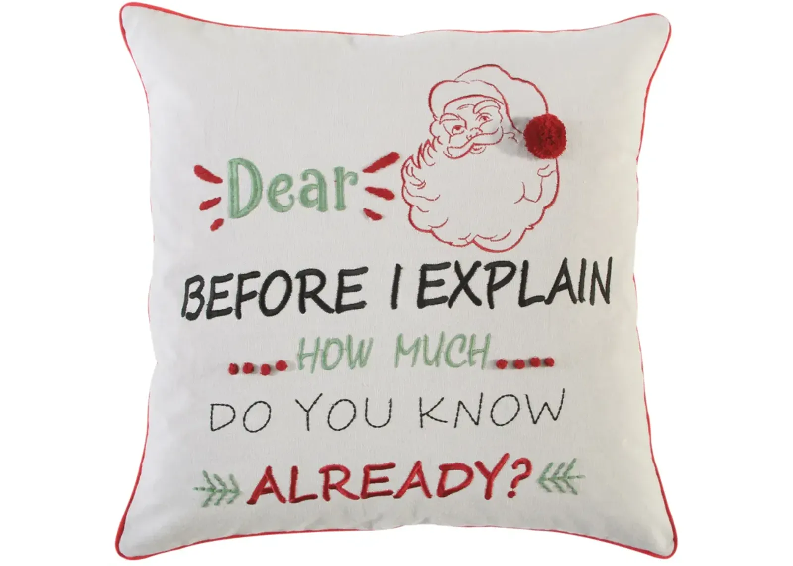 HOLIDAY 2021 Sentiment Grey Pillow