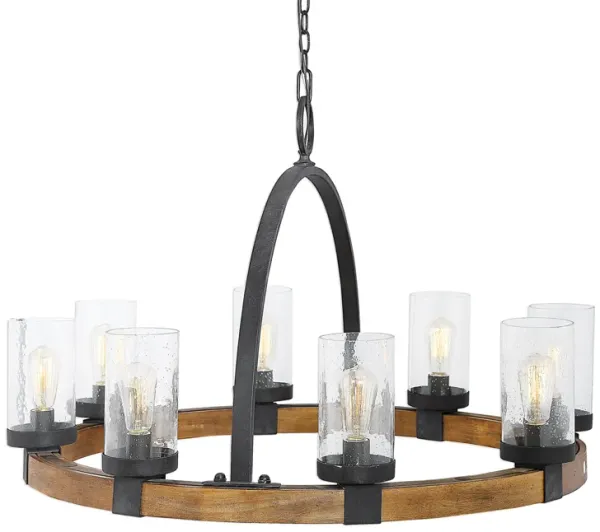 Atwood 8 Light Wagon Wheel Pendant