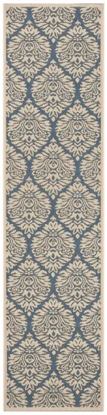 LINDEN 135 Collection LND135M-28 Blue / Creme 2'-2" X 8'