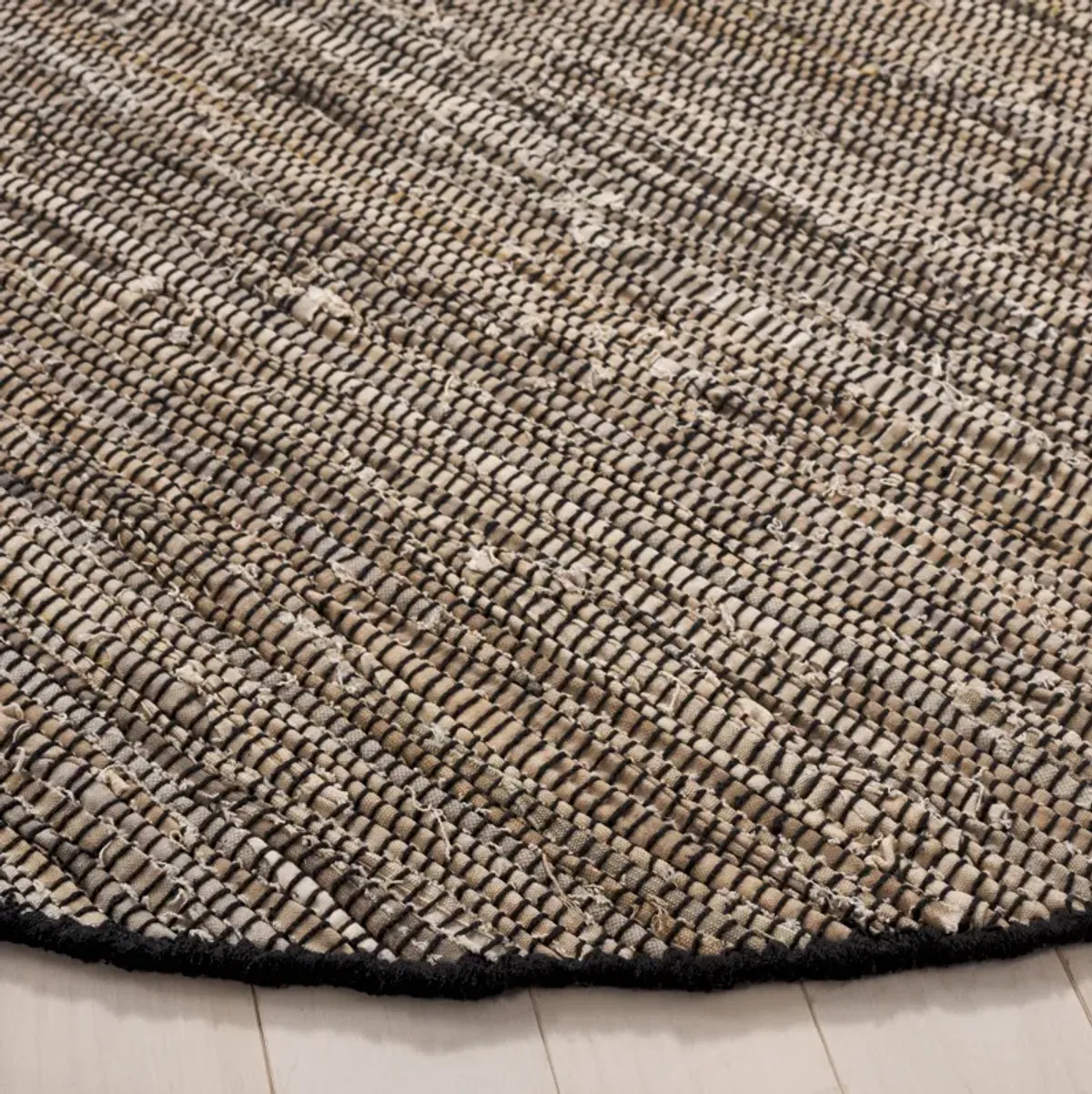 RAG RUG Hand Woven 6' x 6' Round area rug