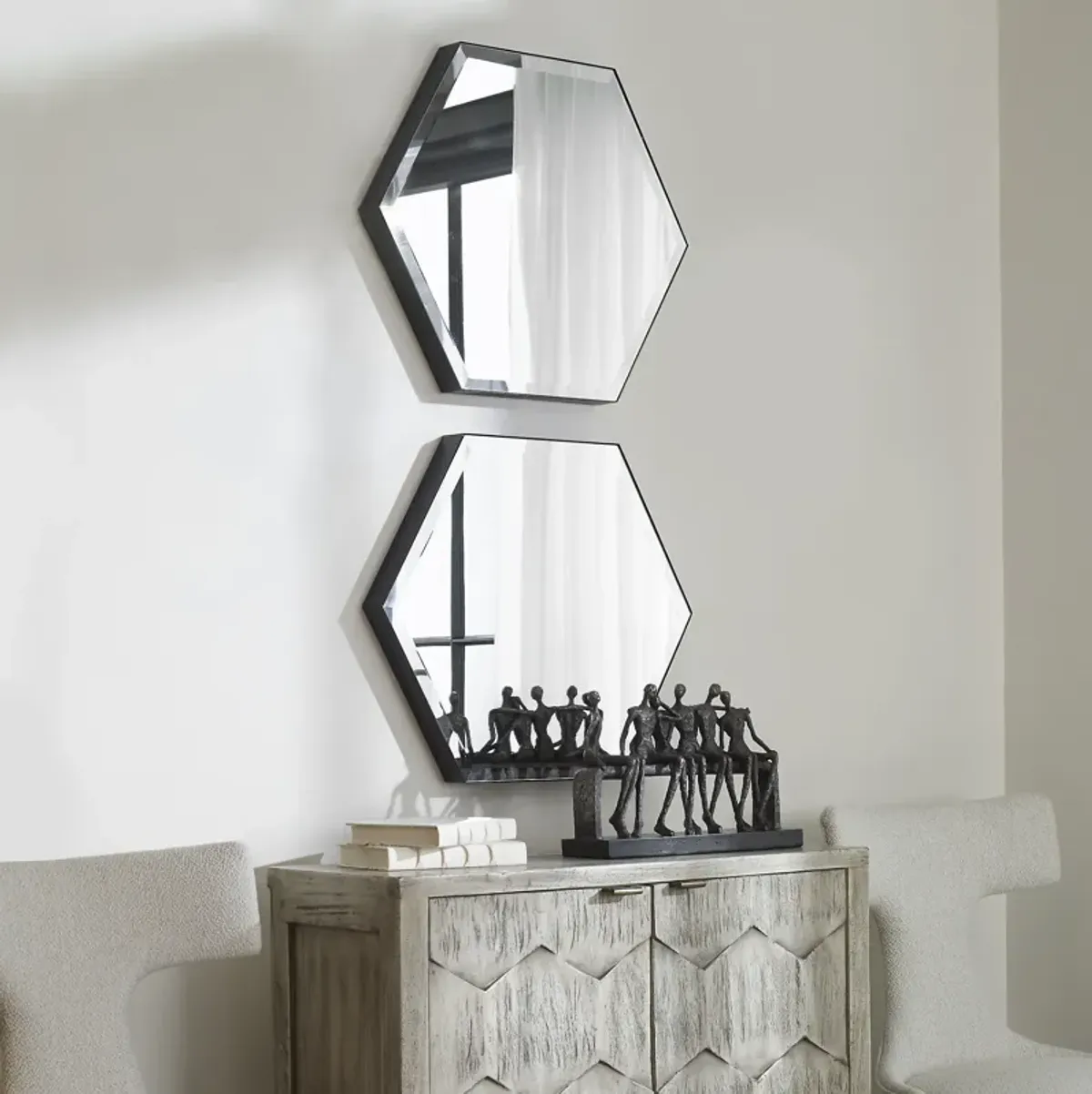 Amaya Octagonal Mirrors - Set of 2