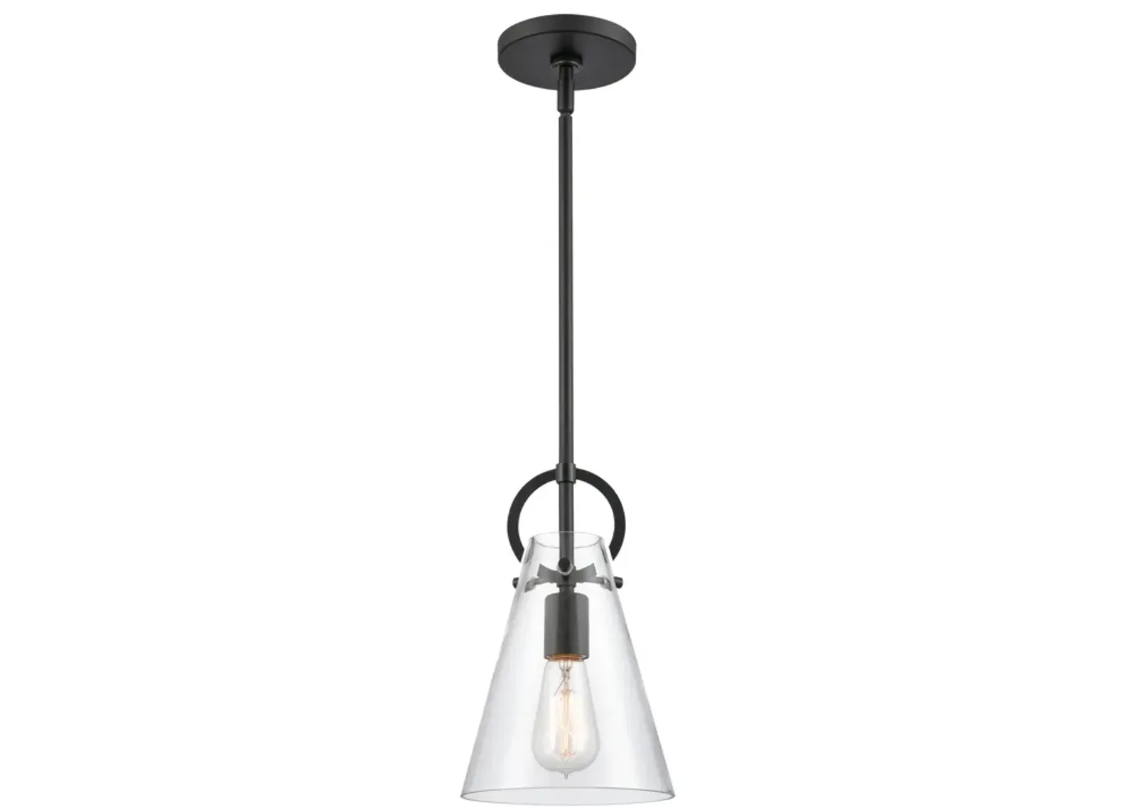 Gabby 7" Wide 1-Light Mini Pendant - Matte Black