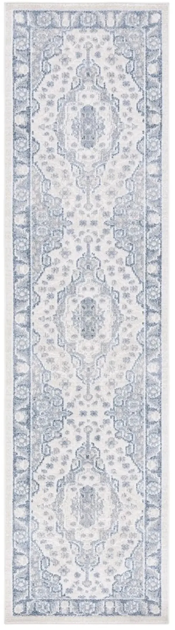 BLAIR WASHABLE 208 Blue 2'-2' X 8' Runner Rug