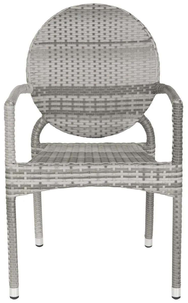 VALDEZ  INDOOR-OUTDOOR STACKING ARM CHAIR  - Set of 2