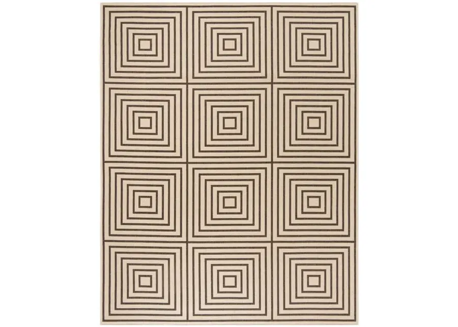 LINDEN 123 Collection LND123U-8 Creme / Brown 8' X 10'