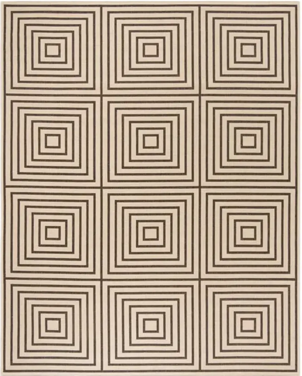 LINDEN 123 Collection LND123U-8 Creme / Brown 8' X 10'