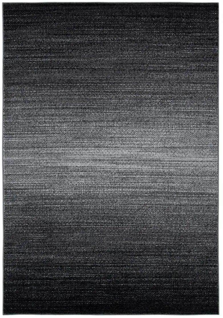 Adirondack Contemporary Dark Grey / Light Grey 9' X 12' Powerloomed Rug