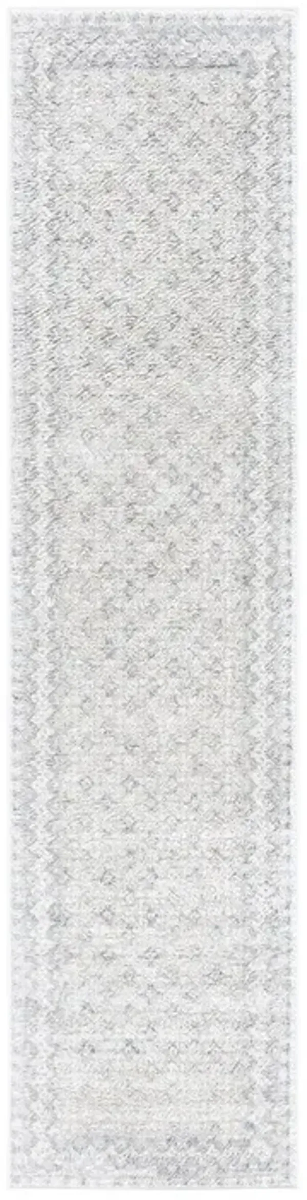 Brentwood 899 Ivory / Grey 2' X 12' Runner Powerloomed Rug