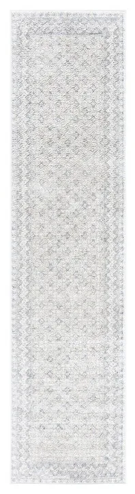 Brentwood 899 Ivory / Grey 2' X 12' Runner Powerloomed Rug