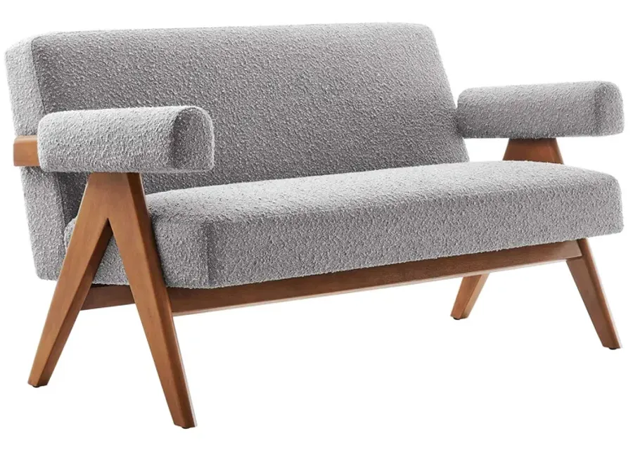 Lyra Boucle Fabric Loveseat