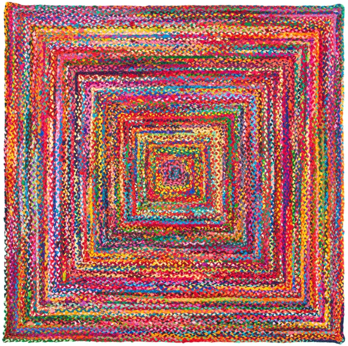 BRAIDED Hand Woven 9' x 9' Square area rug