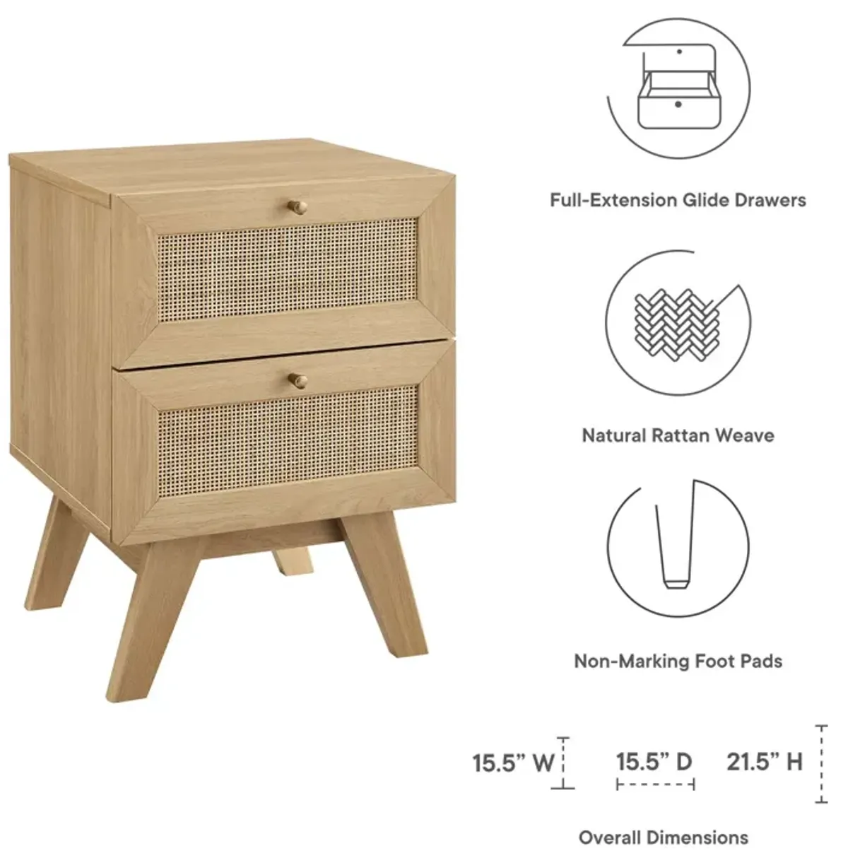 Soma 2-Drawer Nightstand