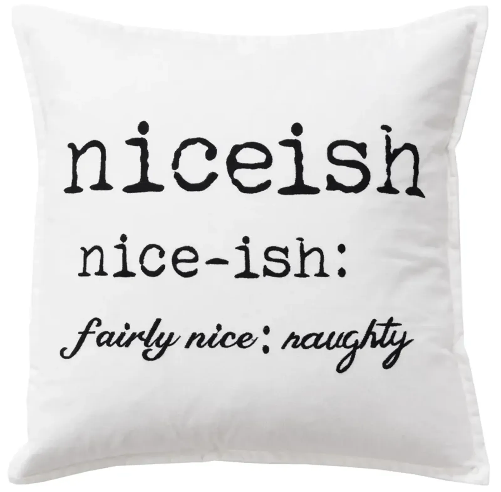 HOLIDAY 2022 Sentiment Black  Pillow