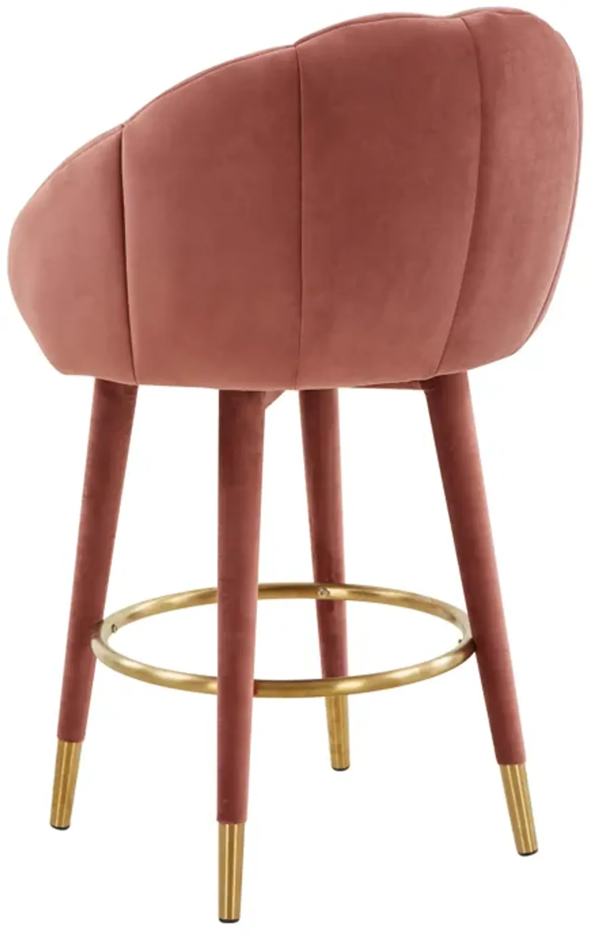 Myla Salmon Swivel Counter Stool