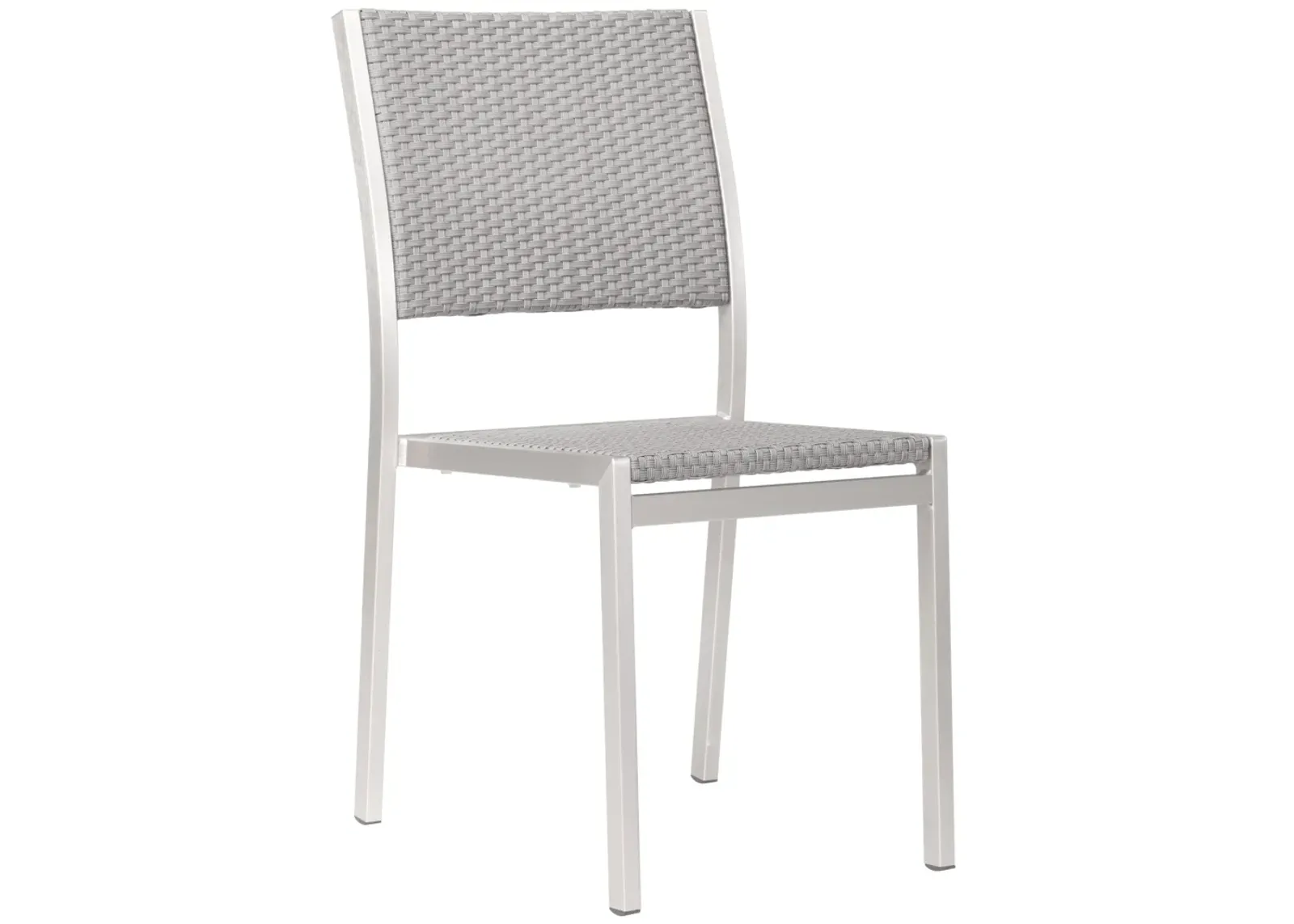 Metropolitan Armless Dining Chair (Set of 2) Gray & Silver