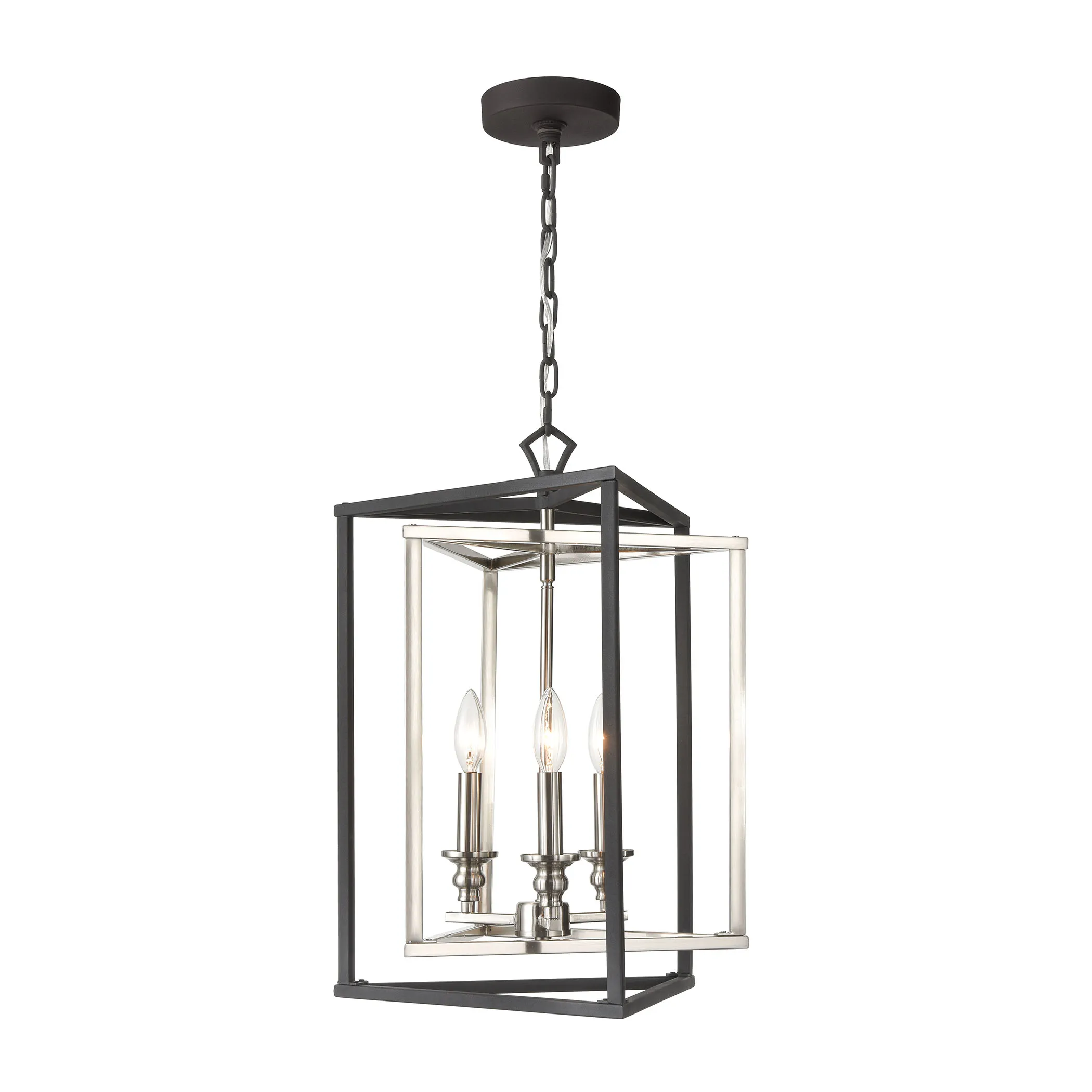 Salinger 16" Wide 3-Light Pendant - Charcoal