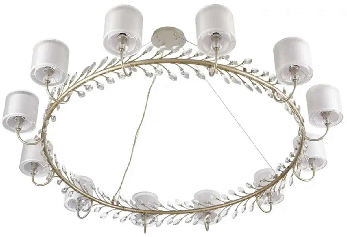 Asbury 62" Wide 12-Light Chandelier - Aged Silver