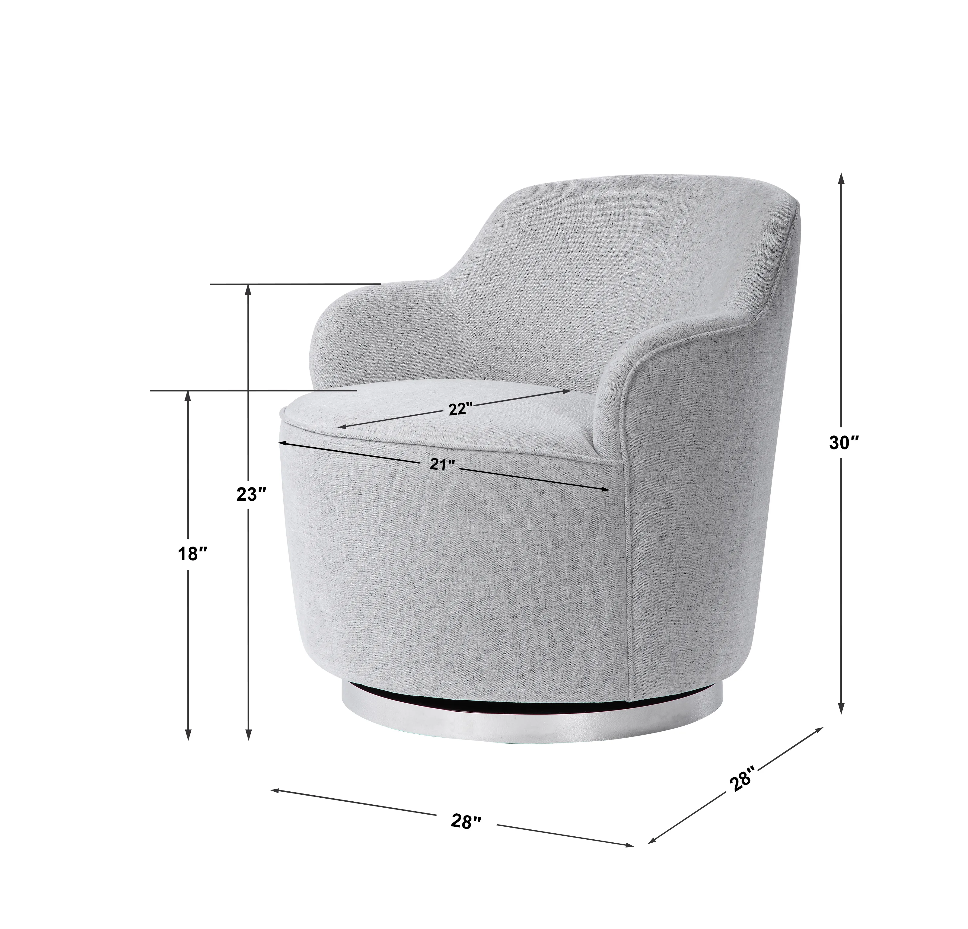 Hobart Casual Swivel Chair