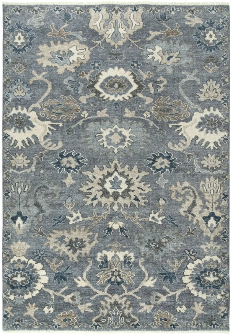 Ashton Gray  Hand Spun Wool/Tencel 9'x12' Rectangle Rug