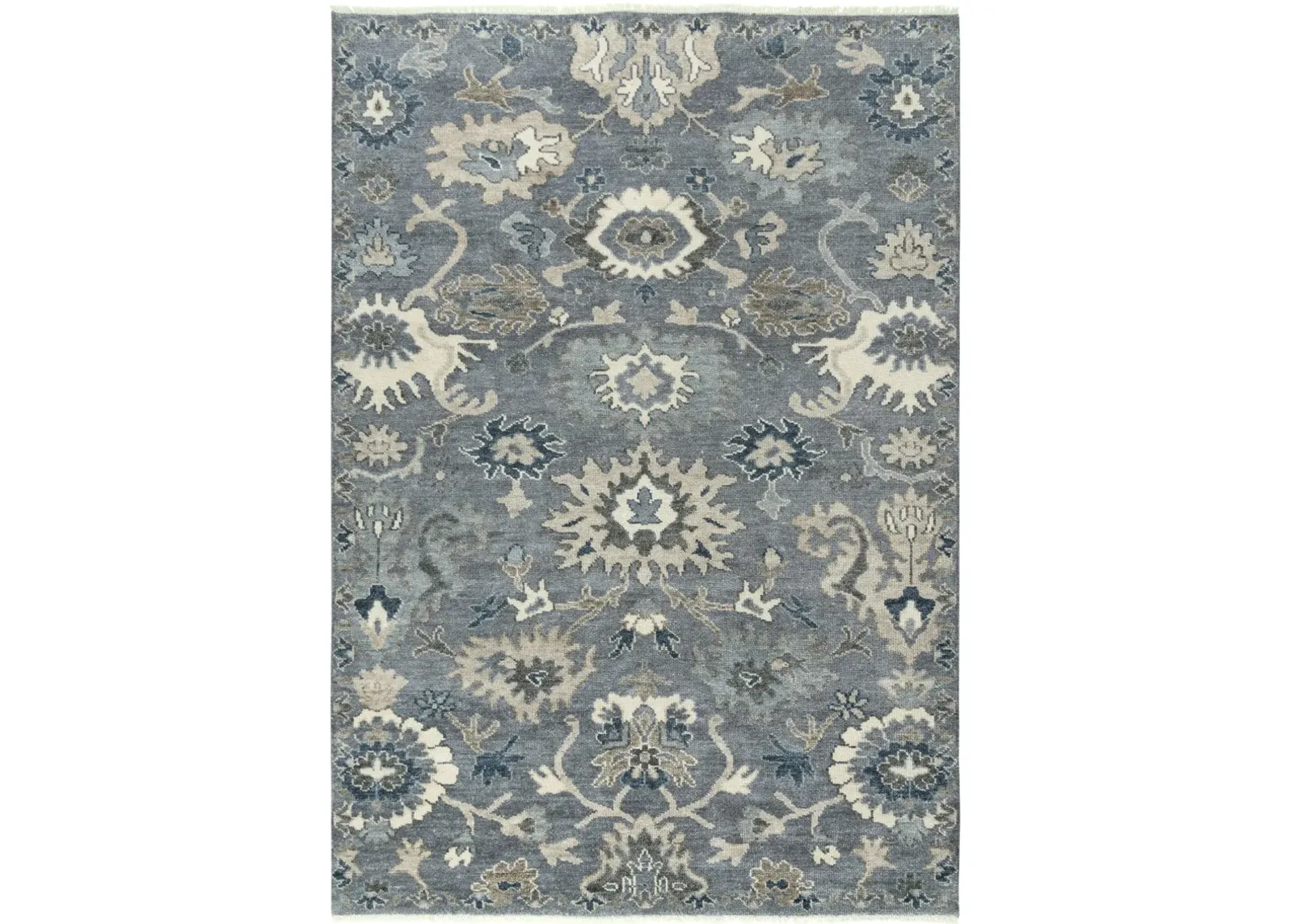 Ashton Gray  Hand Spun Wool/Tencel 9'x12' Rectangle Rug