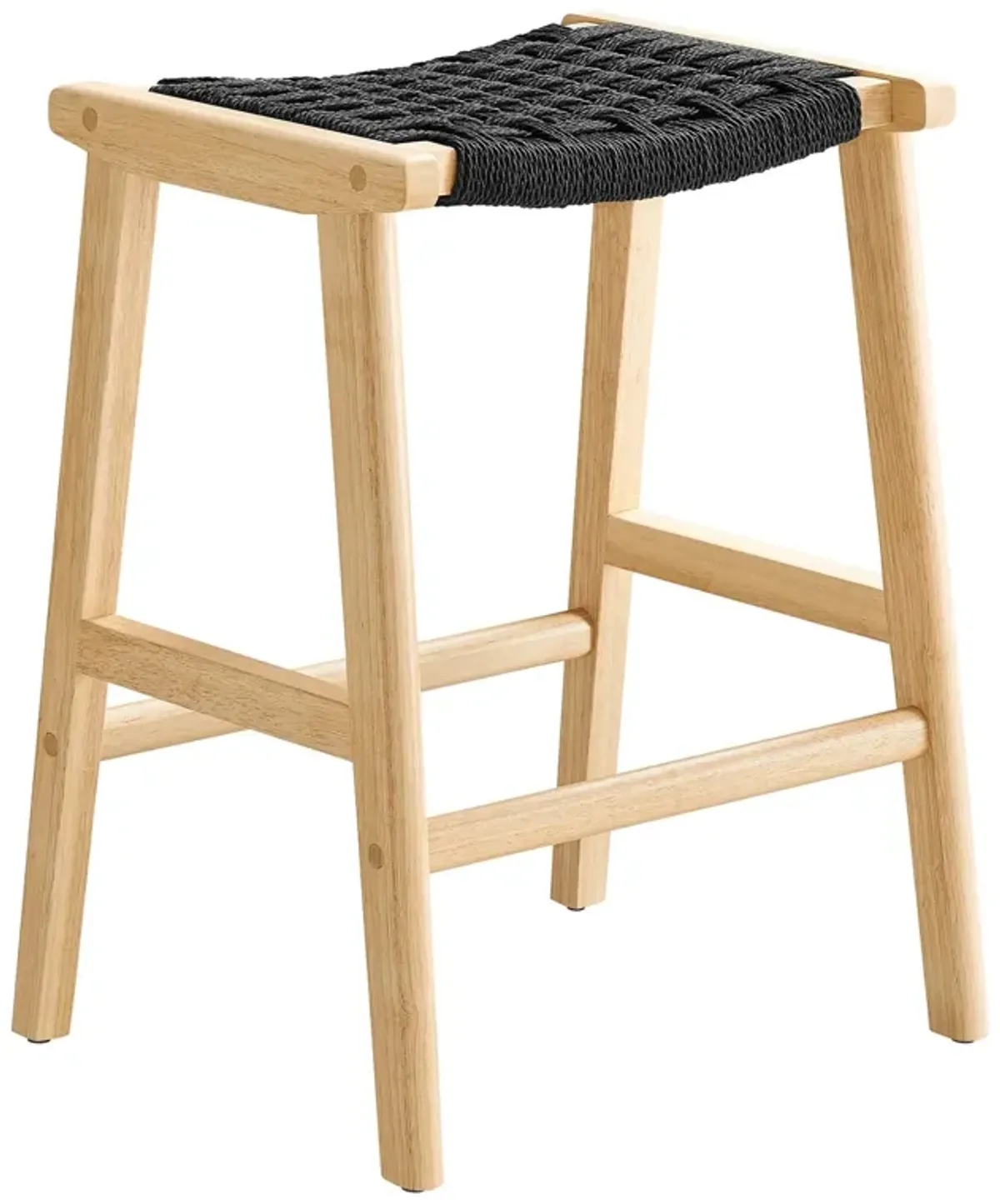 Saoirse Woven Rope Wood Counter Stool - Set of 2