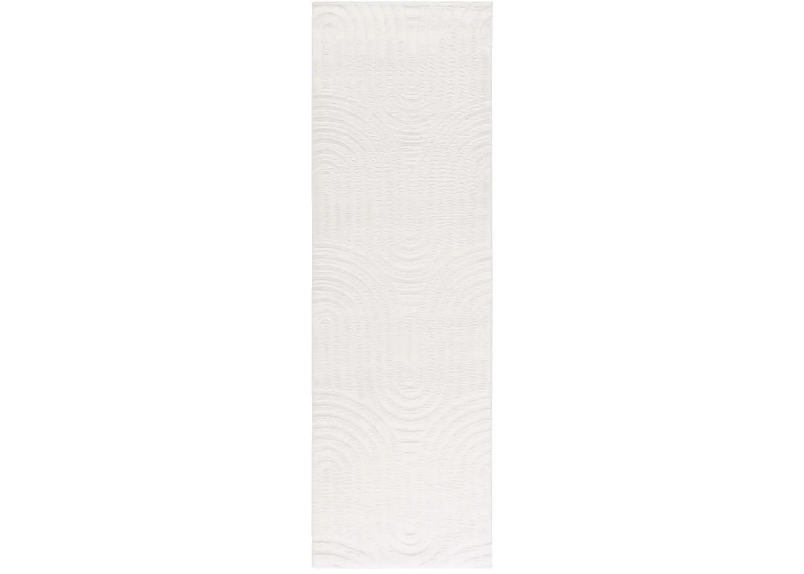 FAUX RABBIT FUR 881 IVORY 2'-6' x 8' Runner Rug