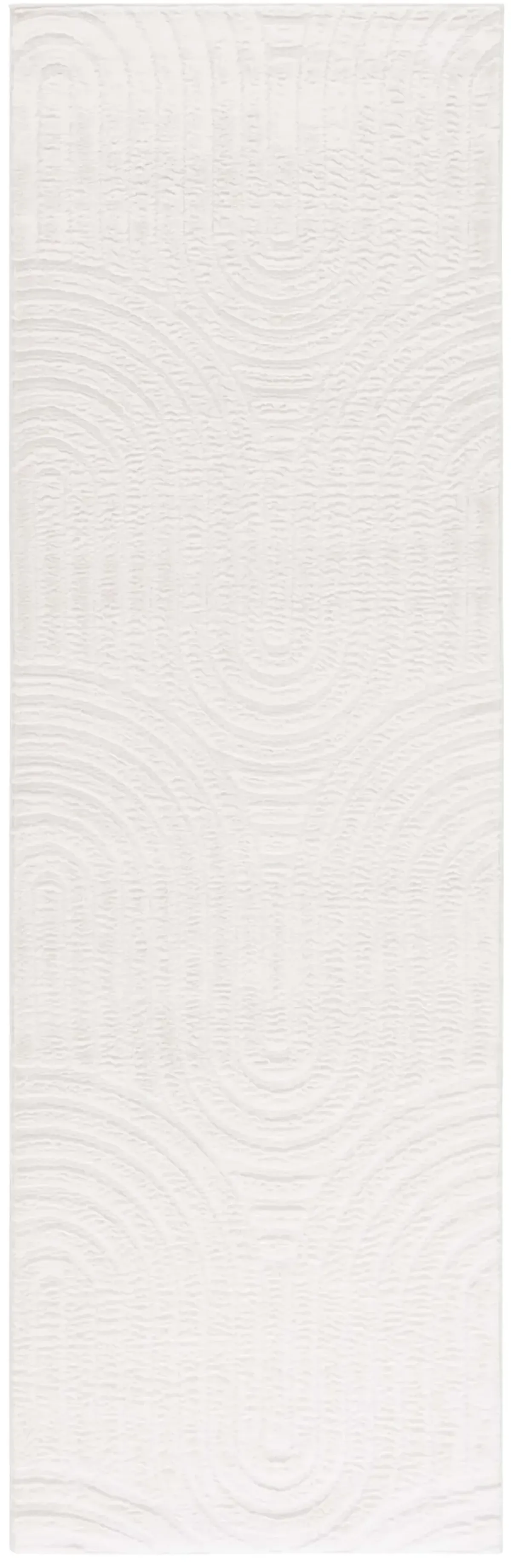 FAUX RABBIT FUR 881 IVORY 2'-6' x 8' Runner Rug