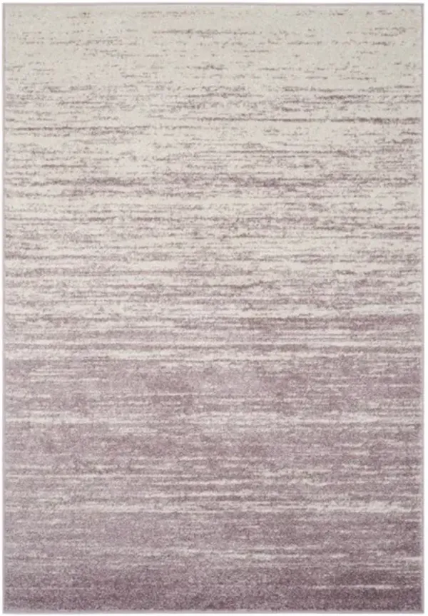 Adirondack Contemporary Cream / Purple 2'-6" X 10' Powerloomed Rug