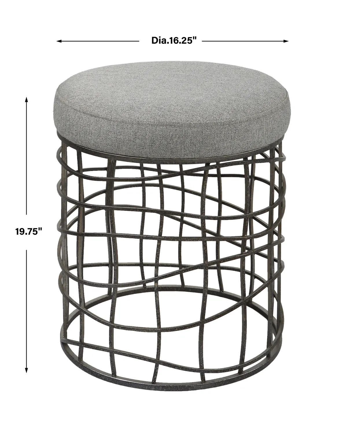 Carnival Iron Round Accent Stool