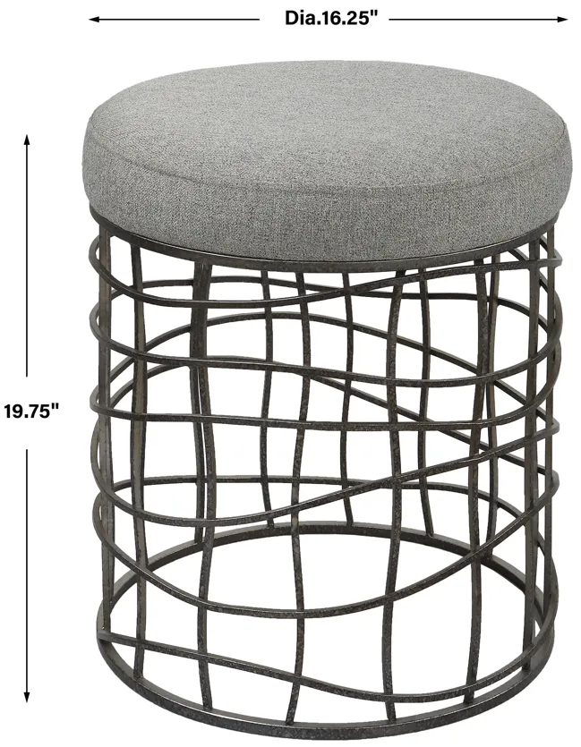 Carnival Iron Round Accent Stool