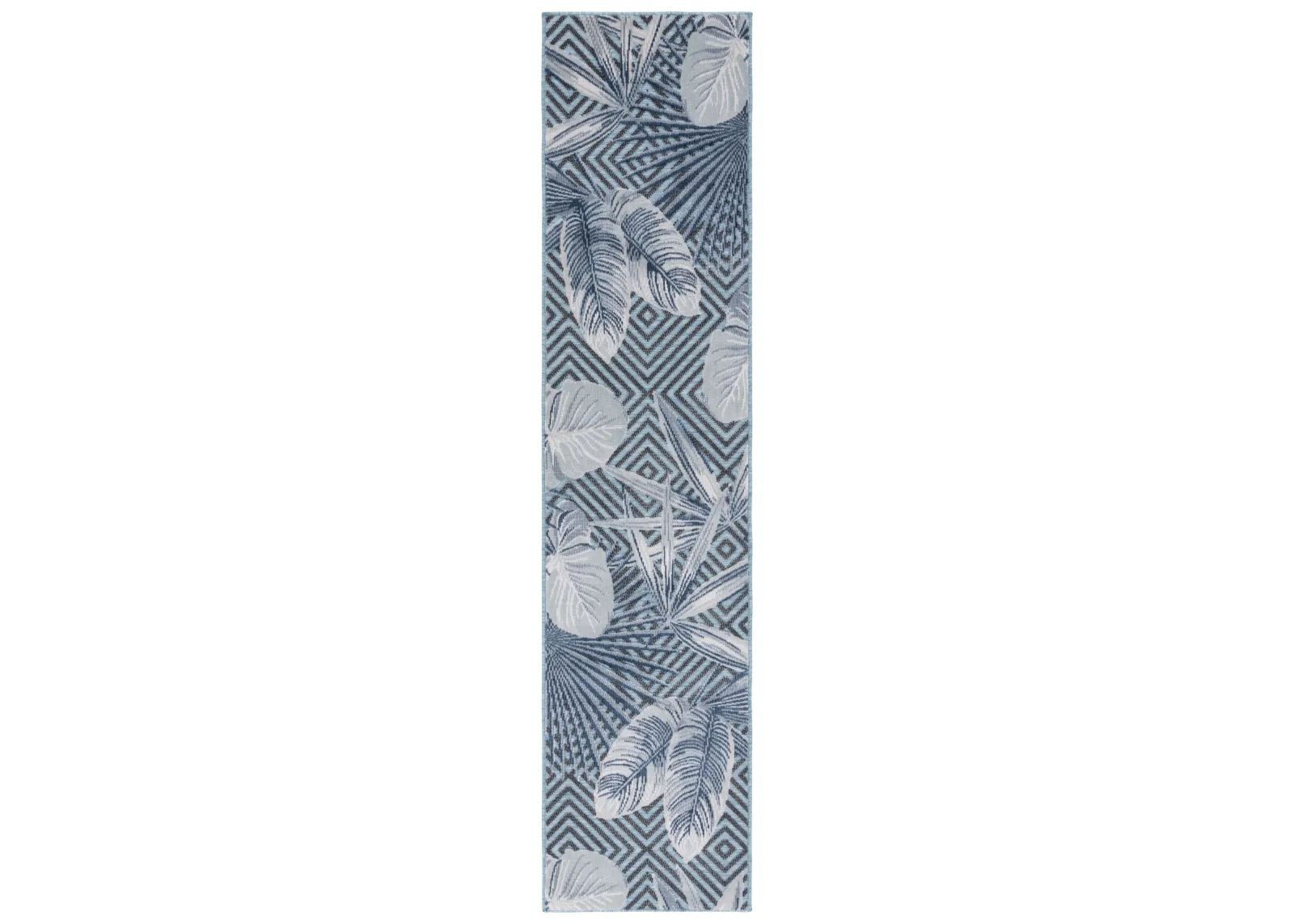 CABANA 447 AQUA  2' x 10' Runner Rug