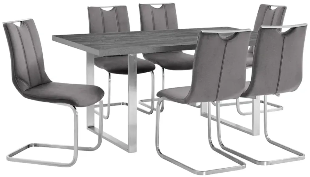 Fenton and Gray Pacific 7 Piece Modern Rectangular Dining Set