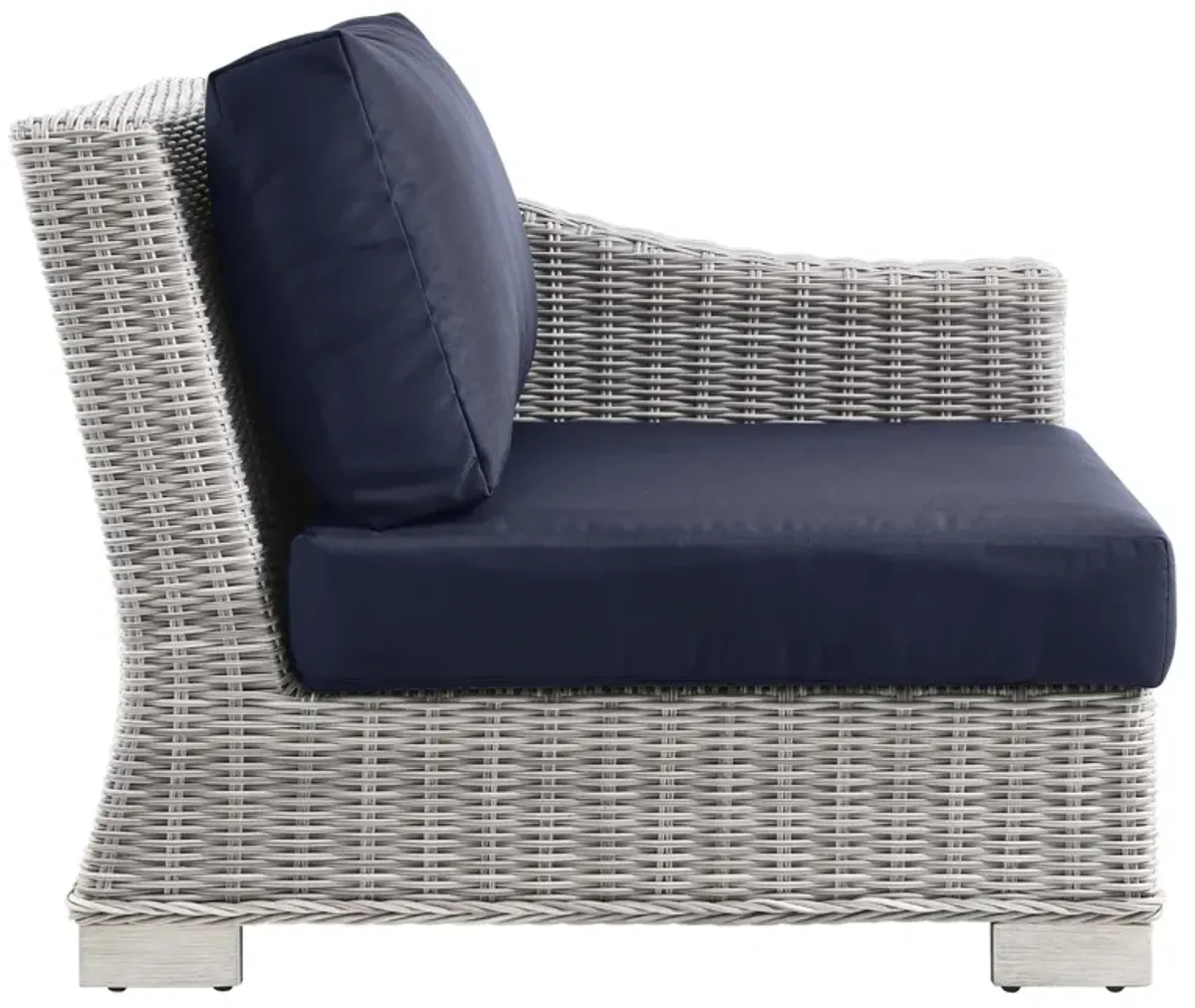 Conway Outdoor Patio Wicker Rattan Right-Arm Chair