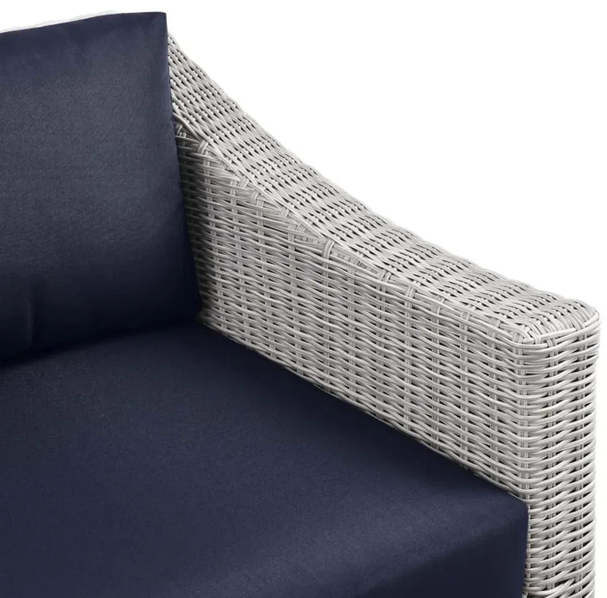 Conway Outdoor Patio Wicker Rattan Right-Arm Chair