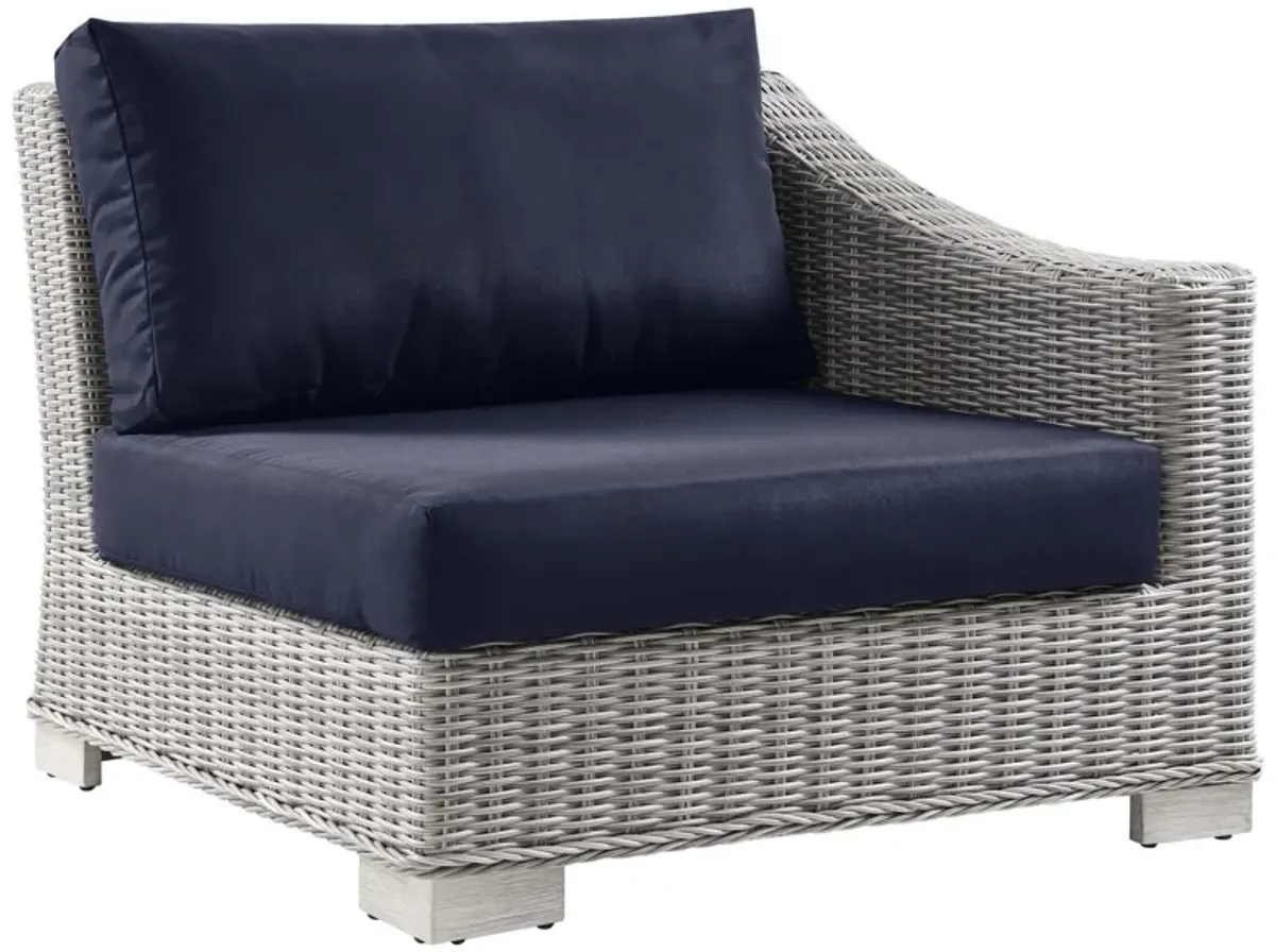 Conway Outdoor Patio Wicker Rattan Right-Arm Chair