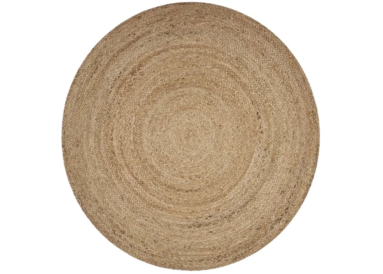 Nature Tan Contemporary Gradient Organic Jute Indoor Round Area Rug 6'