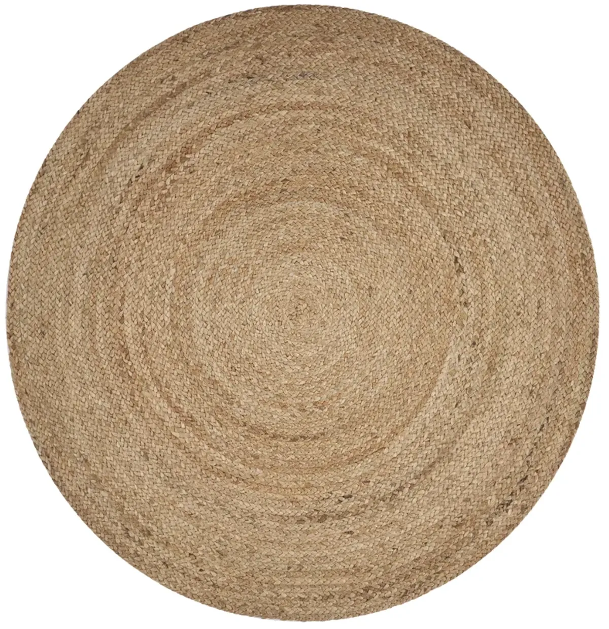 Nature Tan Contemporary Gradient Organic Jute Indoor Round Area Rug 6'