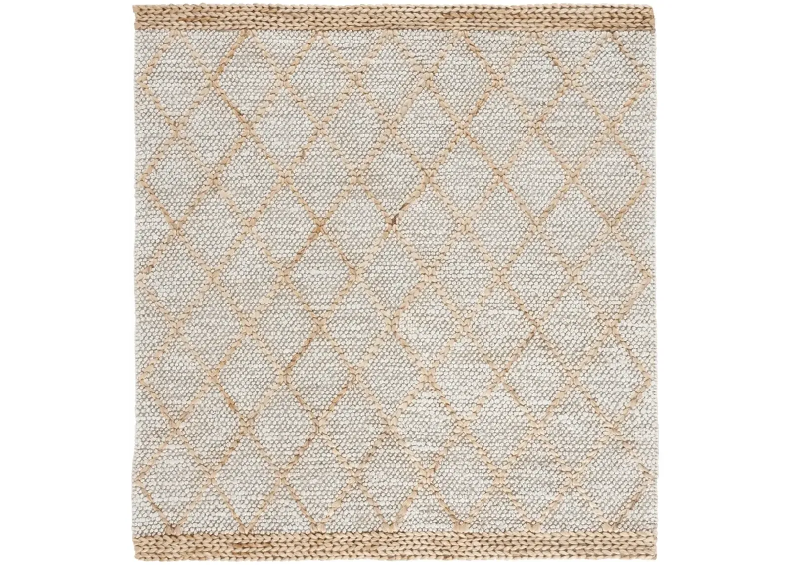 NATURAL FIBER 475 GREY  6' x 6' Square Square Rug