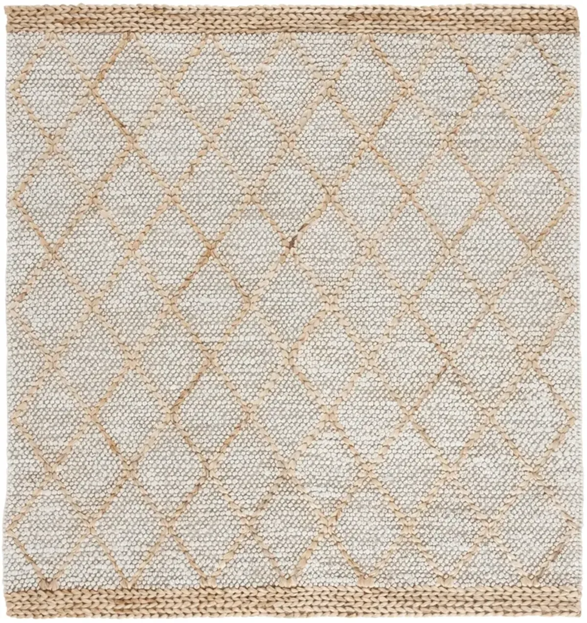 NATURAL FIBER 475 GREY  6' x 6' Square Square Rug