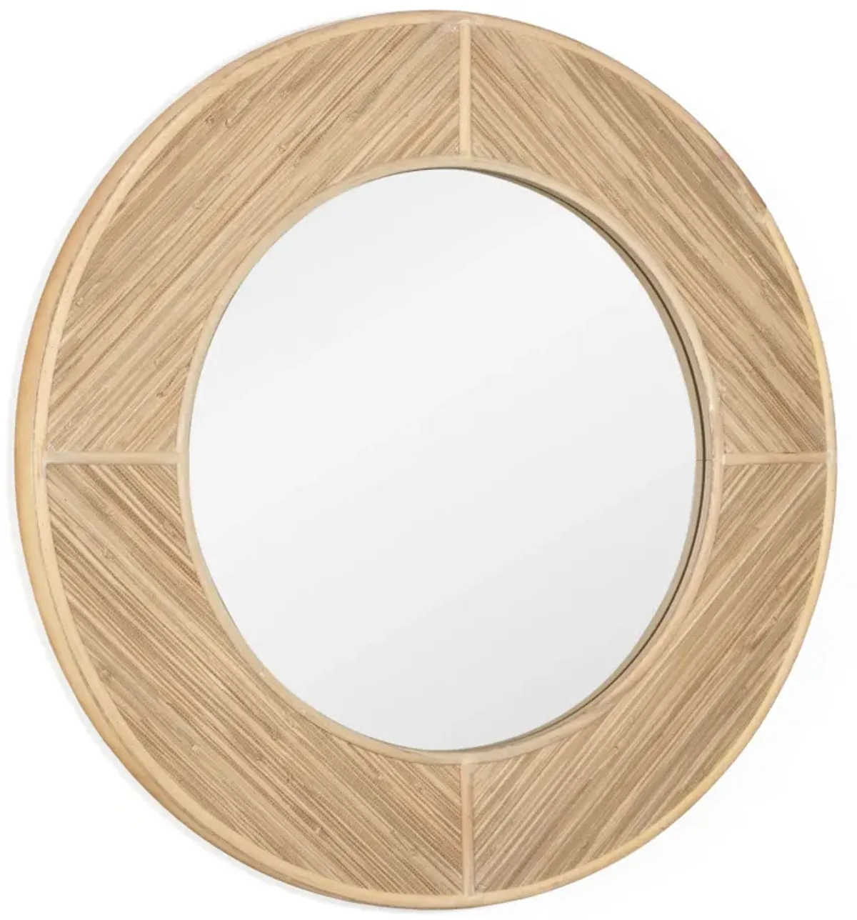 Elyas Rattan 34" Round Mirror