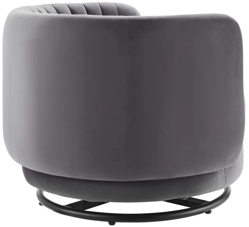 Embrace Tufted Performance Velvet Performance Velvet Swivel Chair