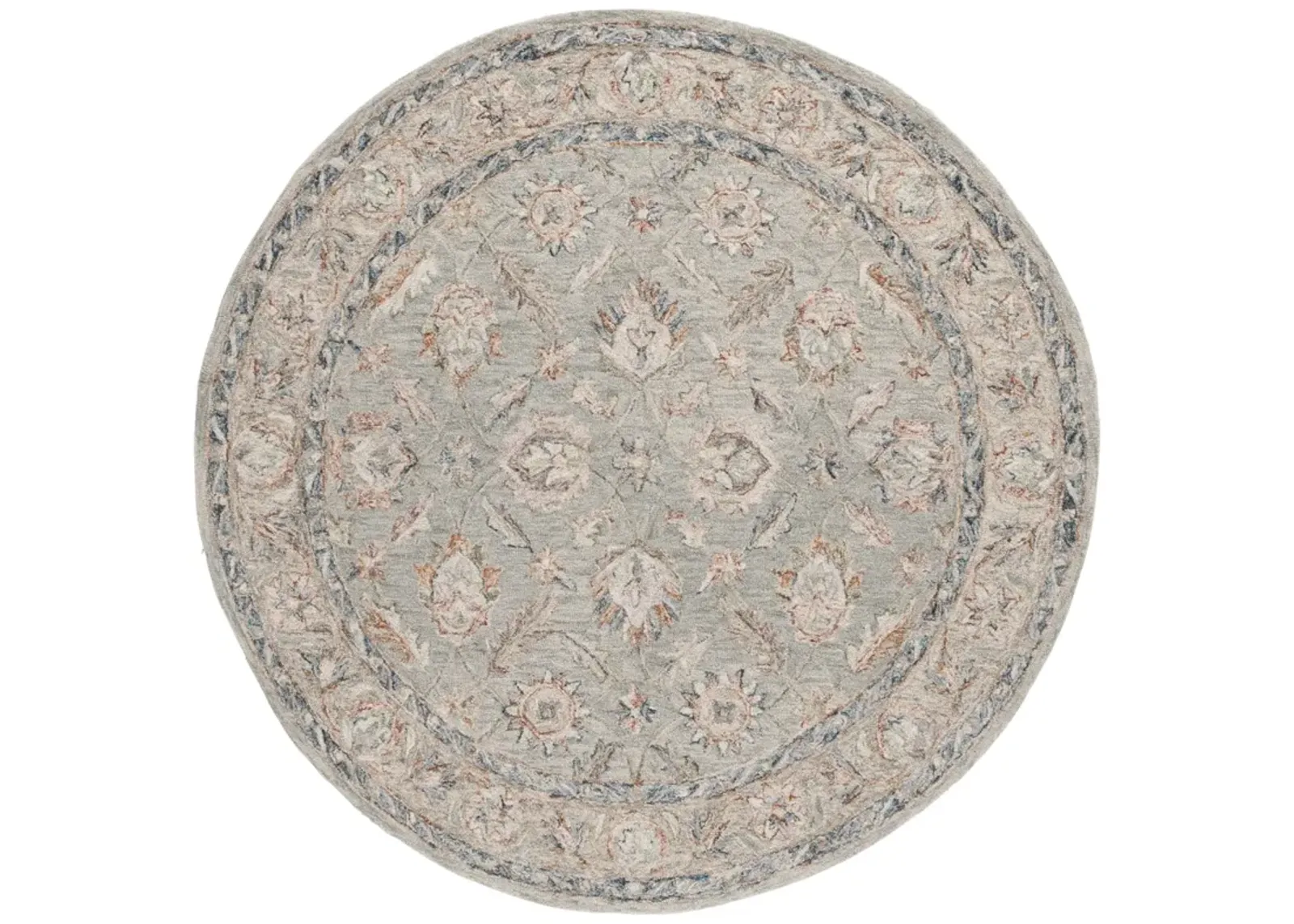 METRO 754 GREY  6' x 6' Round Round Rug